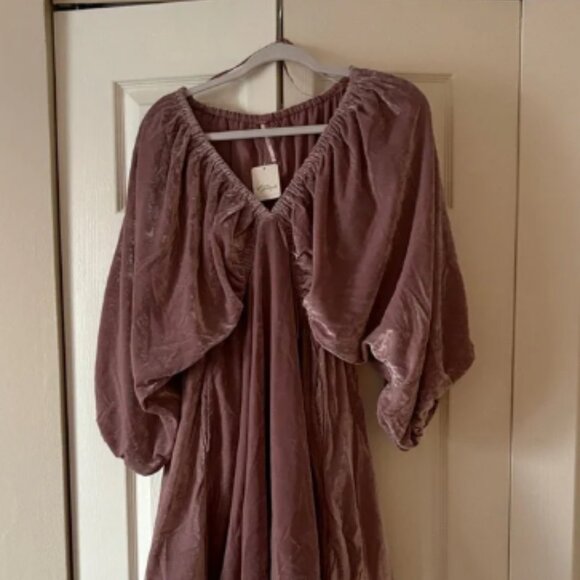 Free People Long Sleeve Dusty Rose Dress - Picture 1 of 3